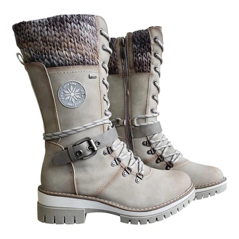 FrostLuxe™ - Vattentäta Snörade Mid-Calf Boots