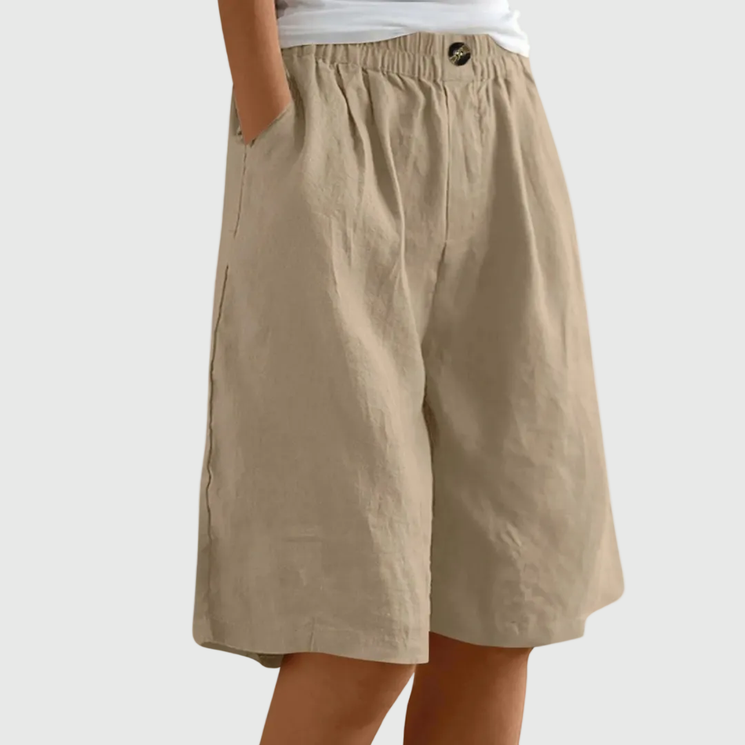 Miley | Eleganta Bomulls- Och Linne-Shorts
