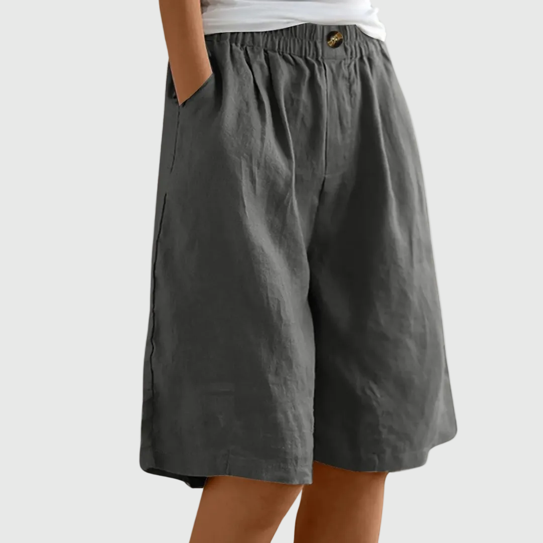 Miley | Eleganta Bomulls- Och Linne-Shorts