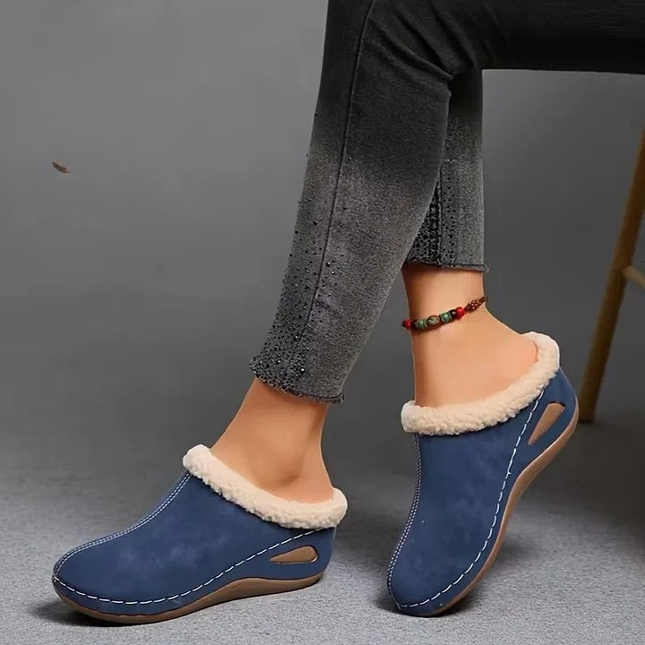 Novar | Pälsfodrade slip-on-sandaler