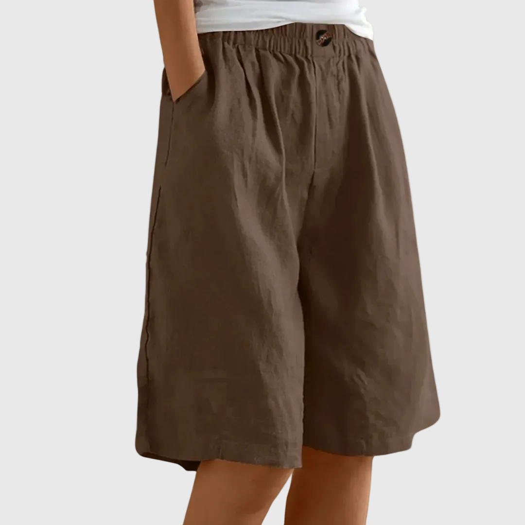 Miley | Eleganta Bomulls- Och Linne-Shorts