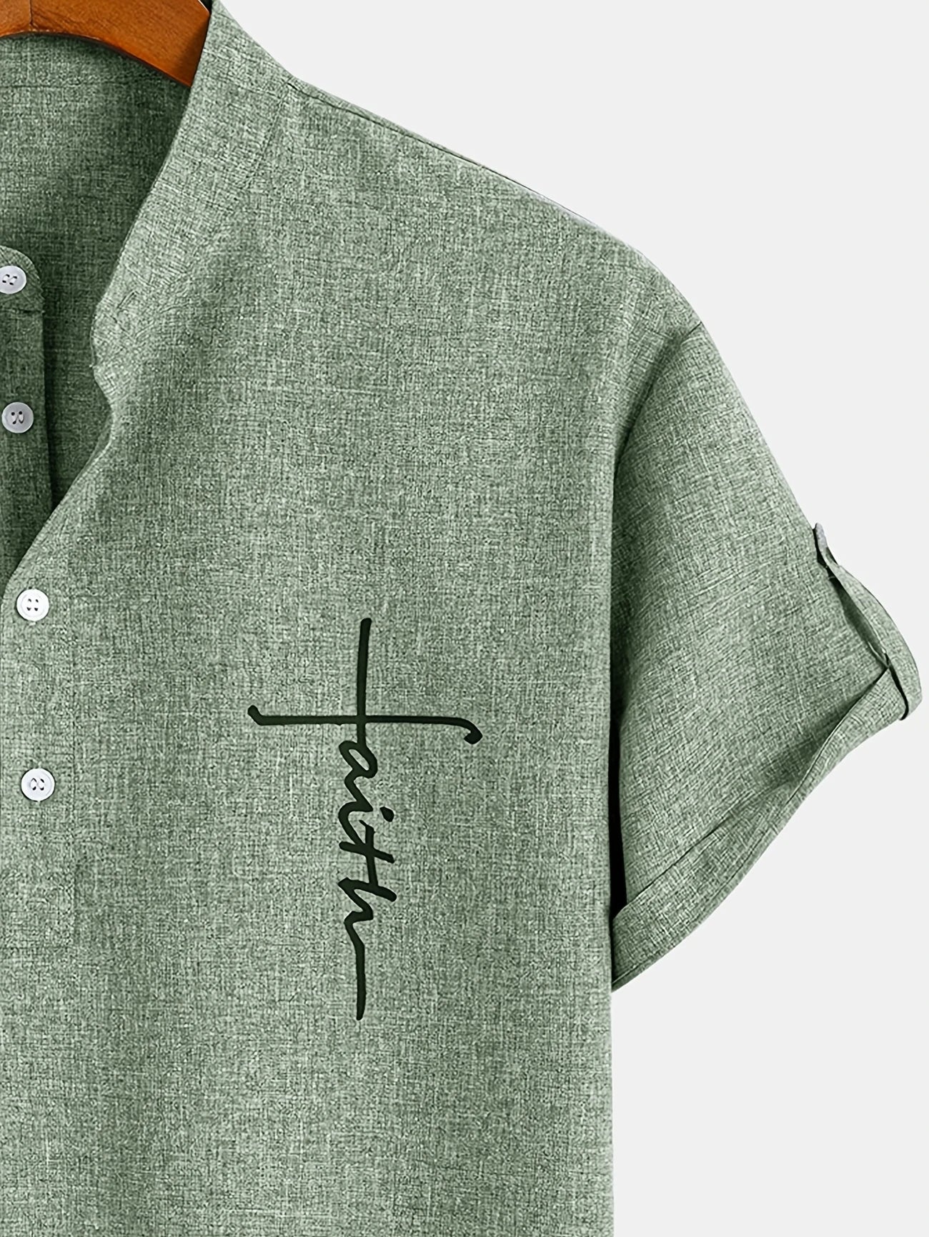 Elliott | Elegant kortärmad skjorta med ståkrage