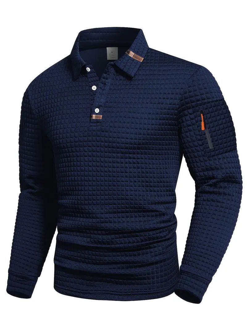 Lux | Strukturerad långärmad polo