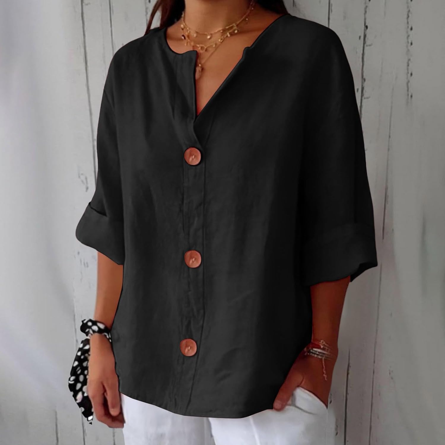 Julia | Löst Sittande Elegant Blus