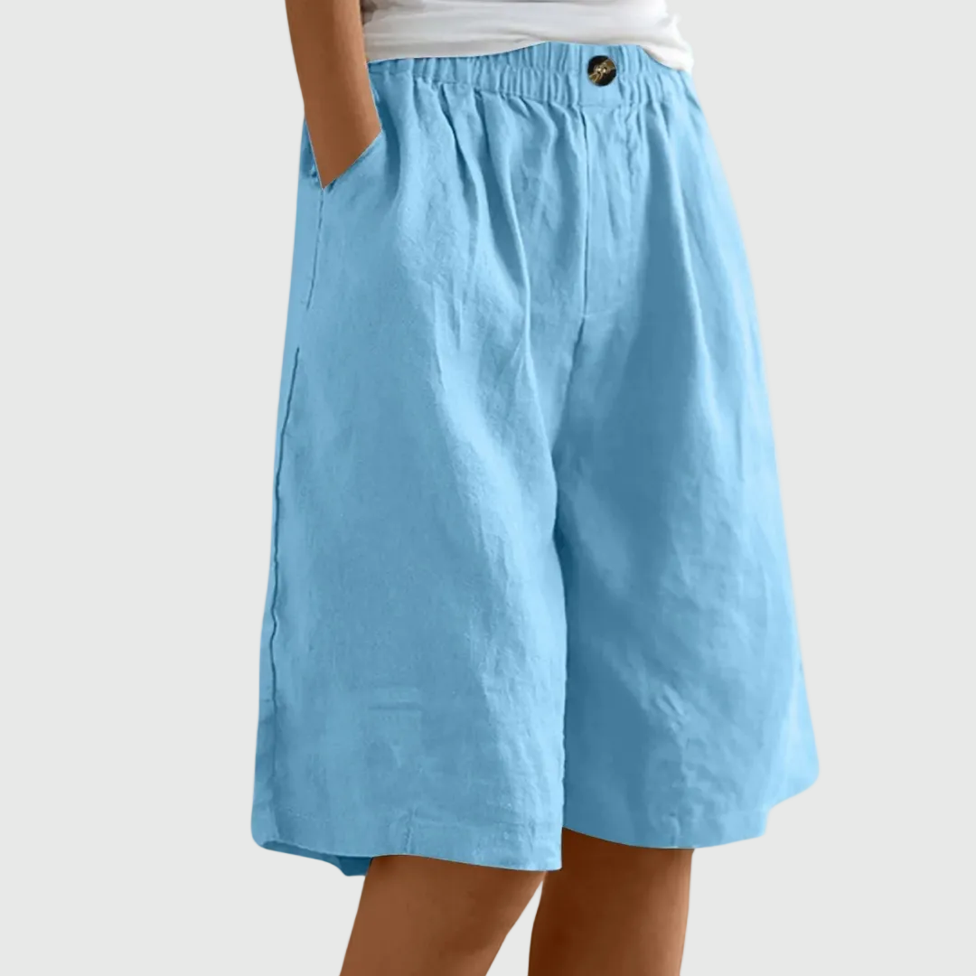 Miley | Eleganta Bomulls- Och Linne-Shorts