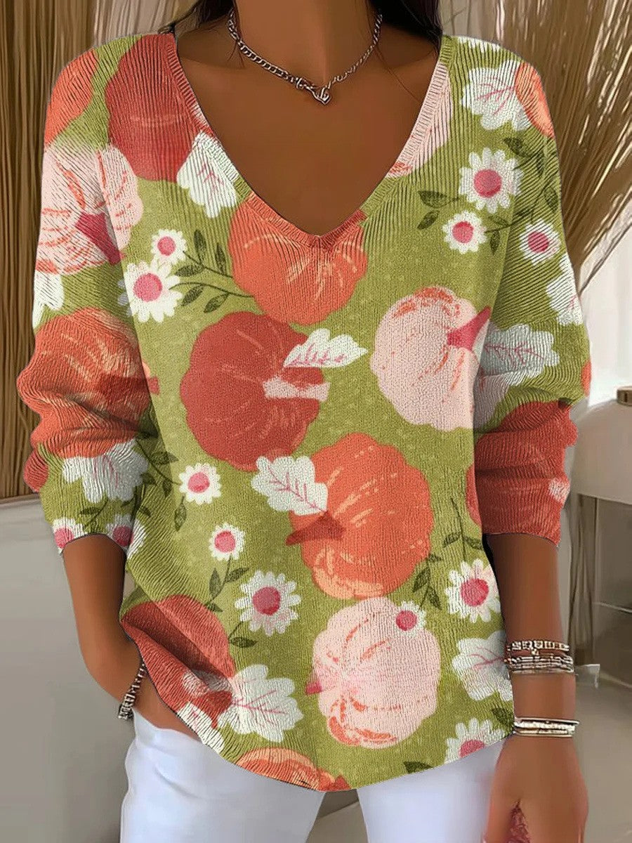 Siv | Tröja med V-ringning