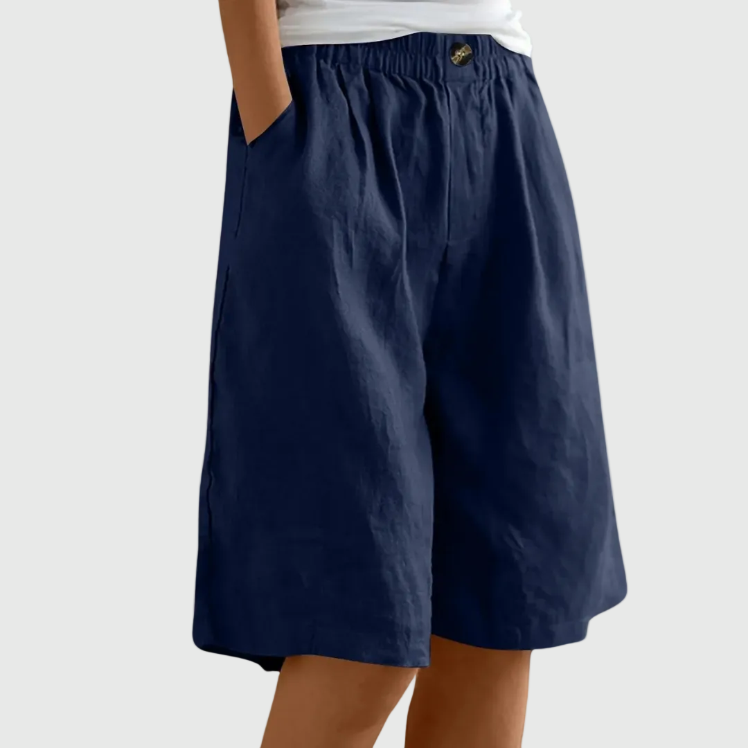 Miley | Eleganta Bomulls- Och Linne-Shorts