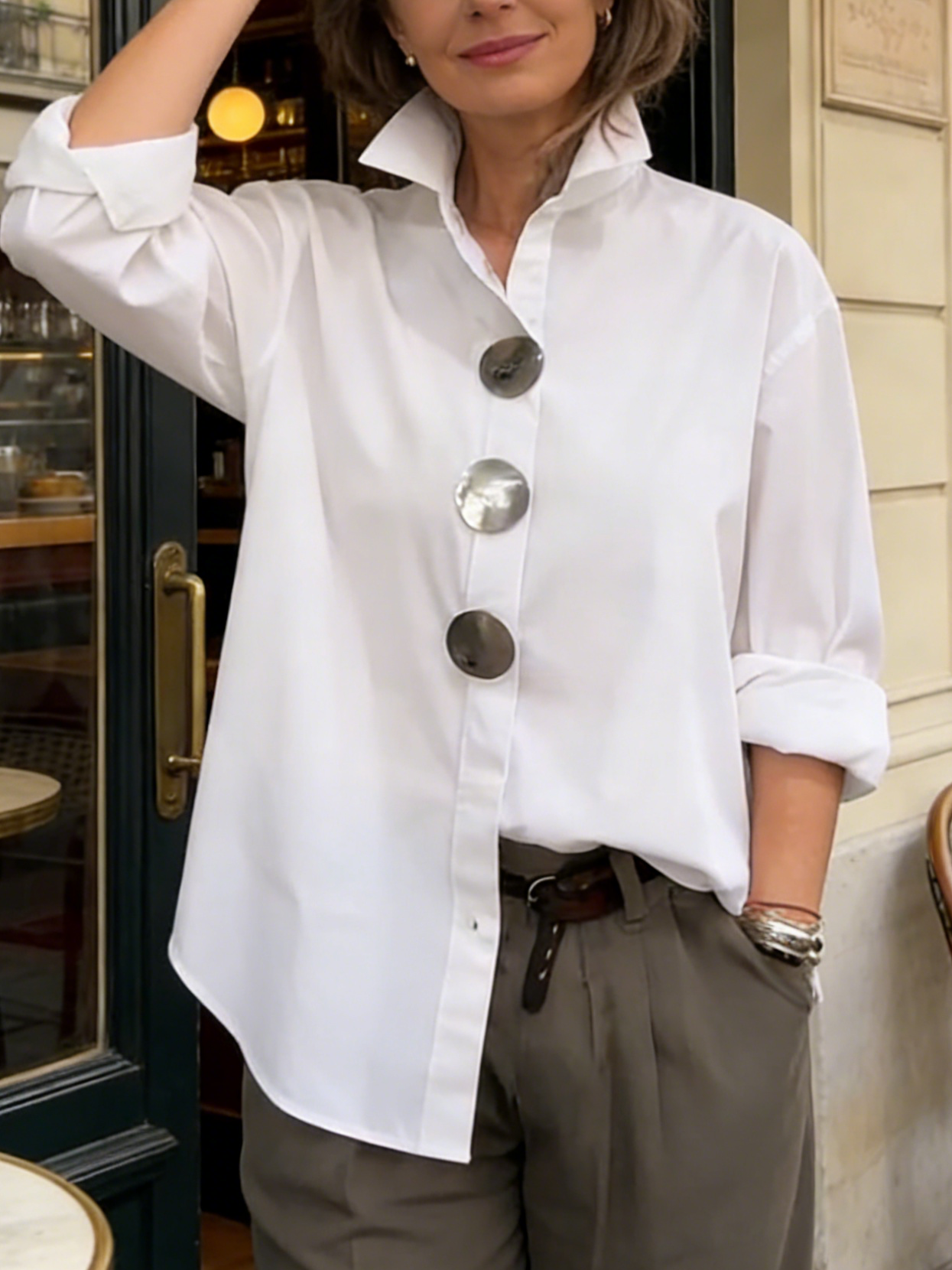 Rosalind | Blus Med Krage Och Knappar