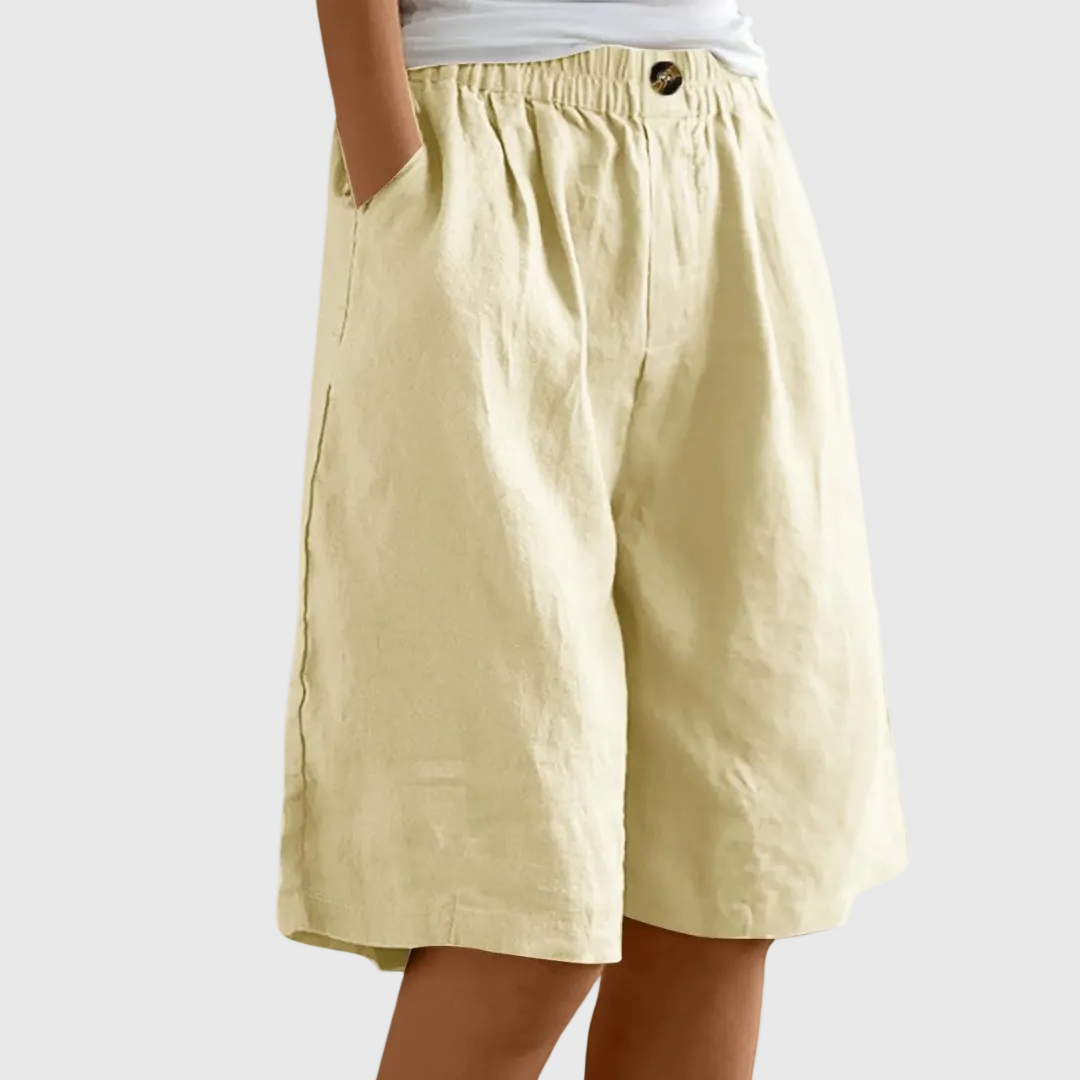 Miley | Eleganta Bomulls- Och Linne-Shorts
