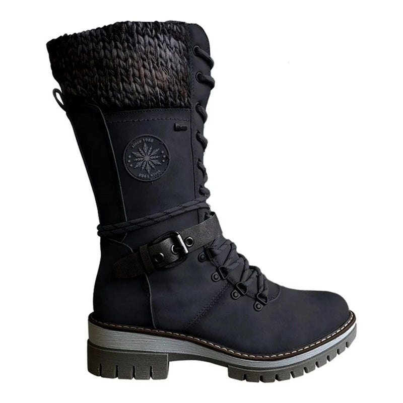 FrostLuxe™ - Vattentäta Snörade Mid-Calf Boots