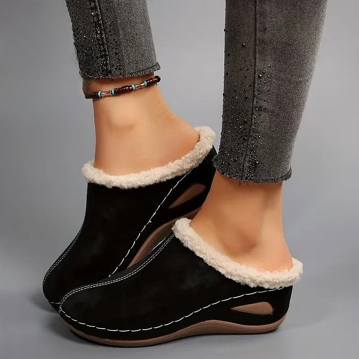 Novar | Pälsfodrade slip-on-sandaler