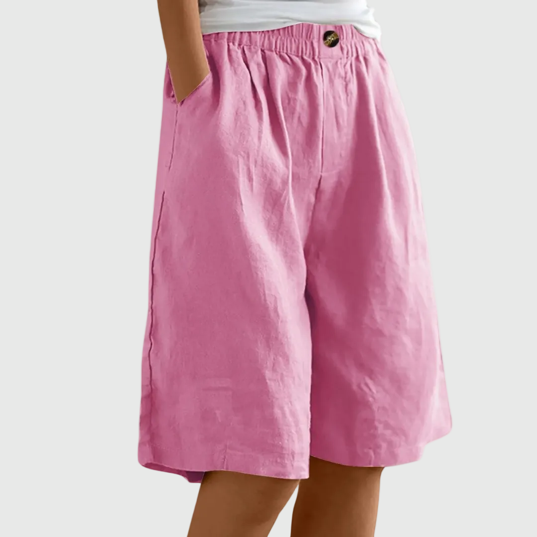 Miley | Eleganta Bomulls- Och Linne-Shorts