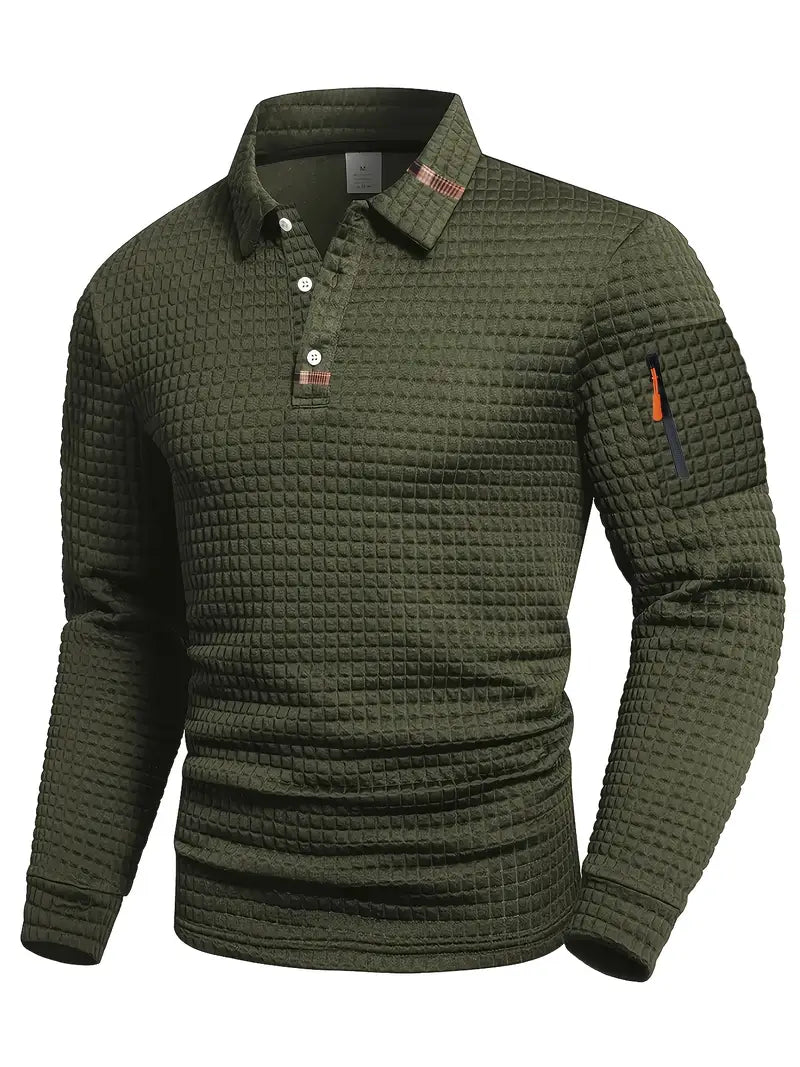 Lux | Strukturerad långärmad polo