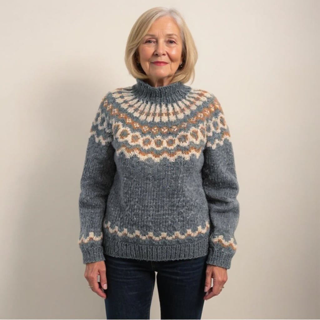 Carla | Vintage Islandstrikpullover