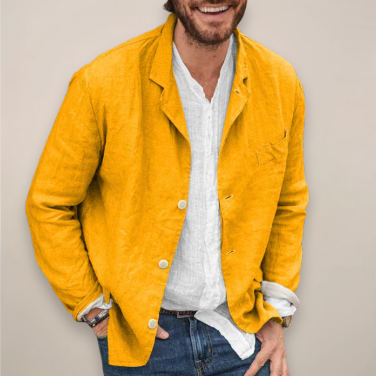 Edward | Avslappnad, Andningsbar Linnesommarsblazer