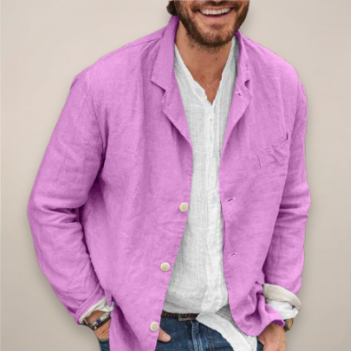 Edward | Avslappnad, Andningsbar Linnesommarsblazer