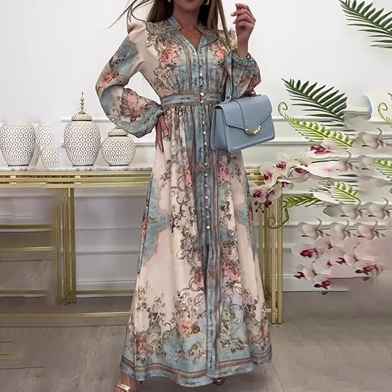 Evelyn Grace | Blommig Maxi Klänning