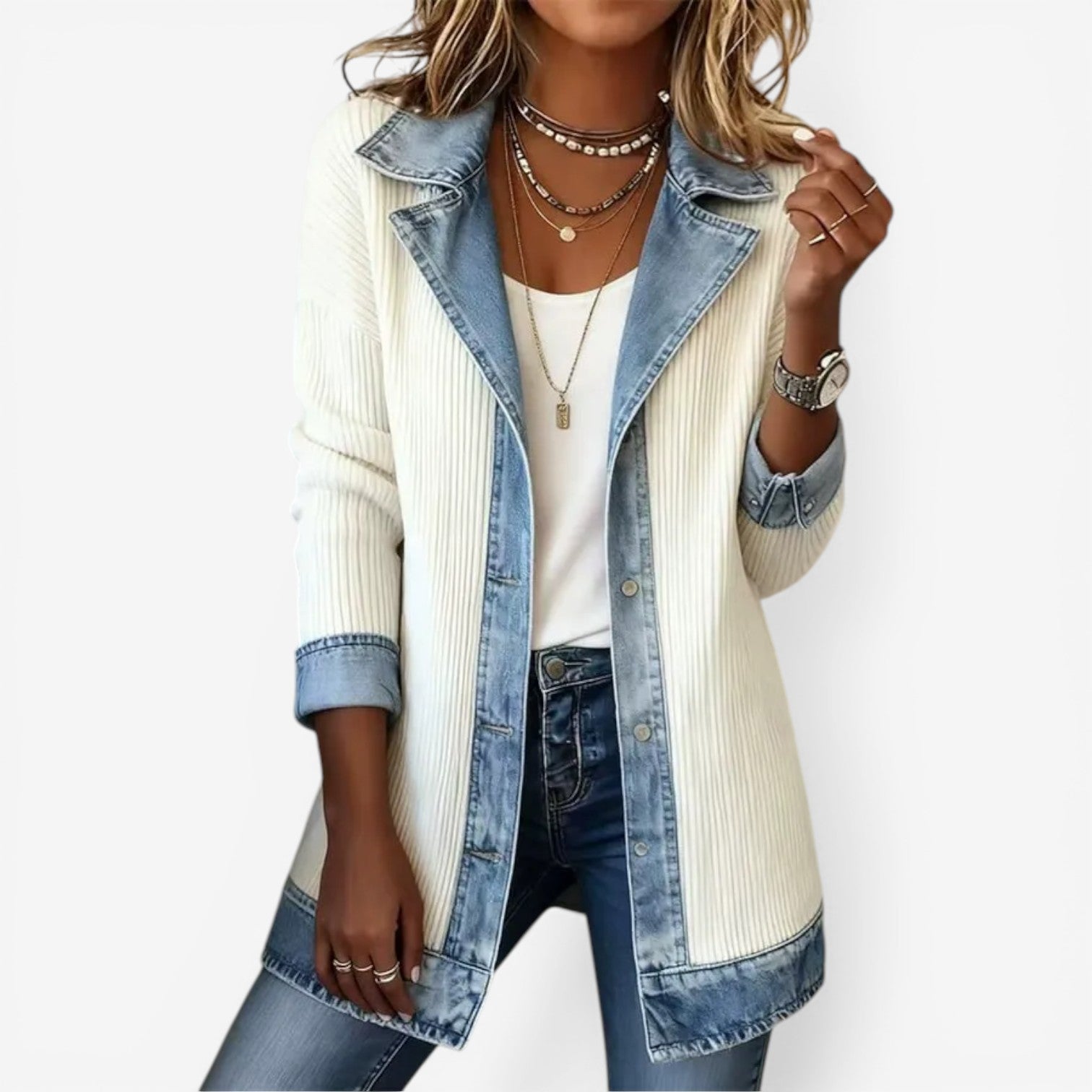Emilia Blazer I Blandad Denim