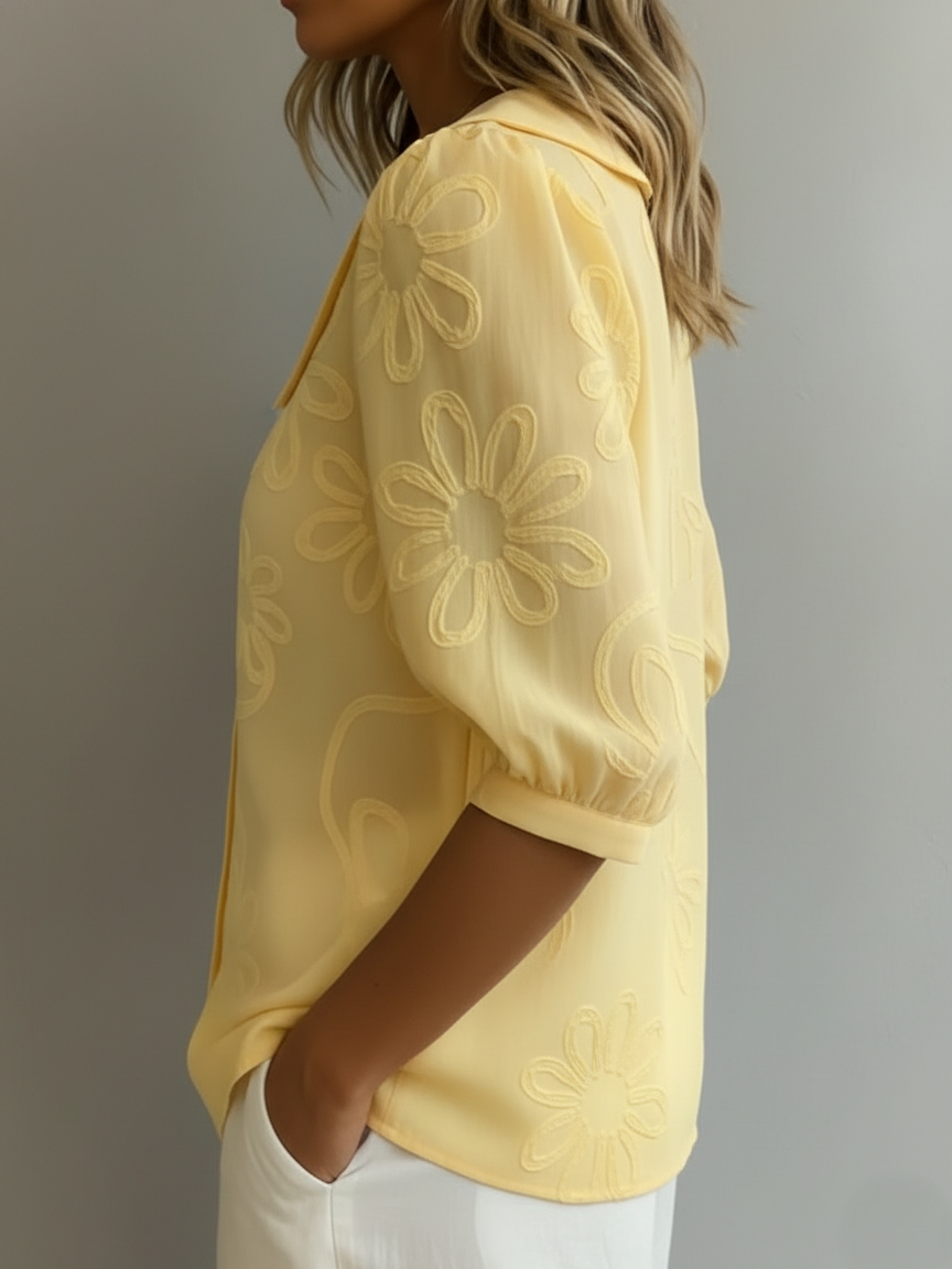 Aria — Blouse légère florale élégance naturelle