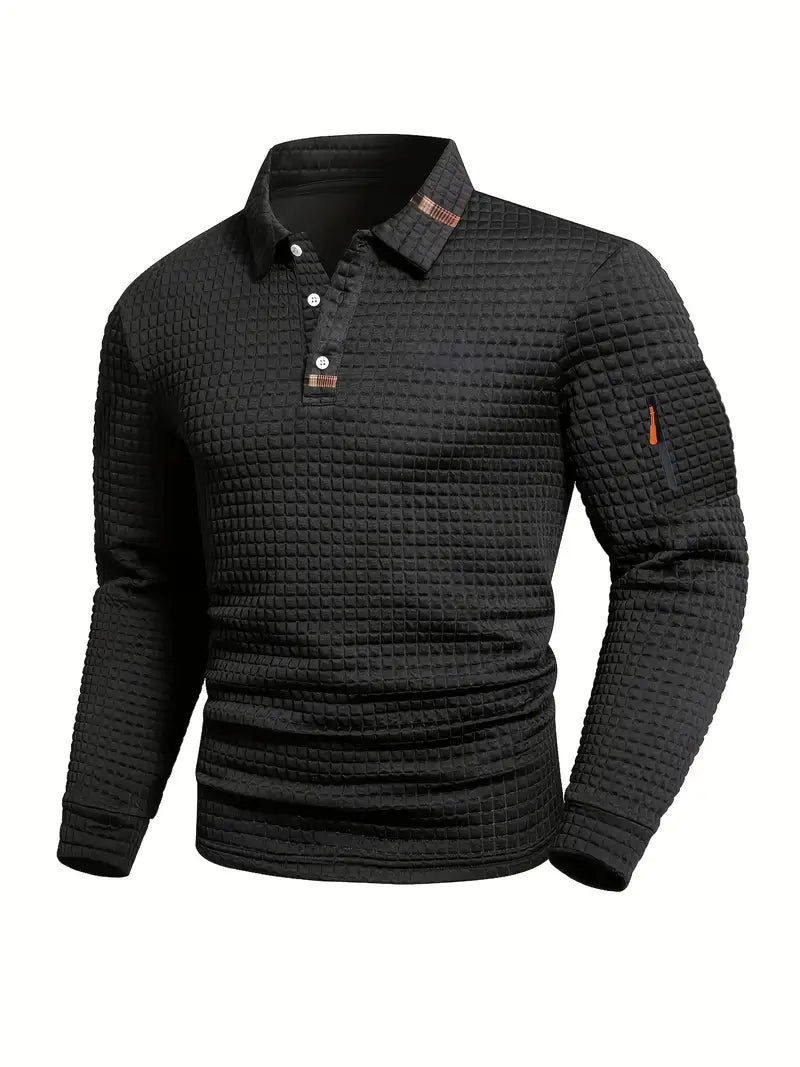 Lux | Strukturerad långärmad polo