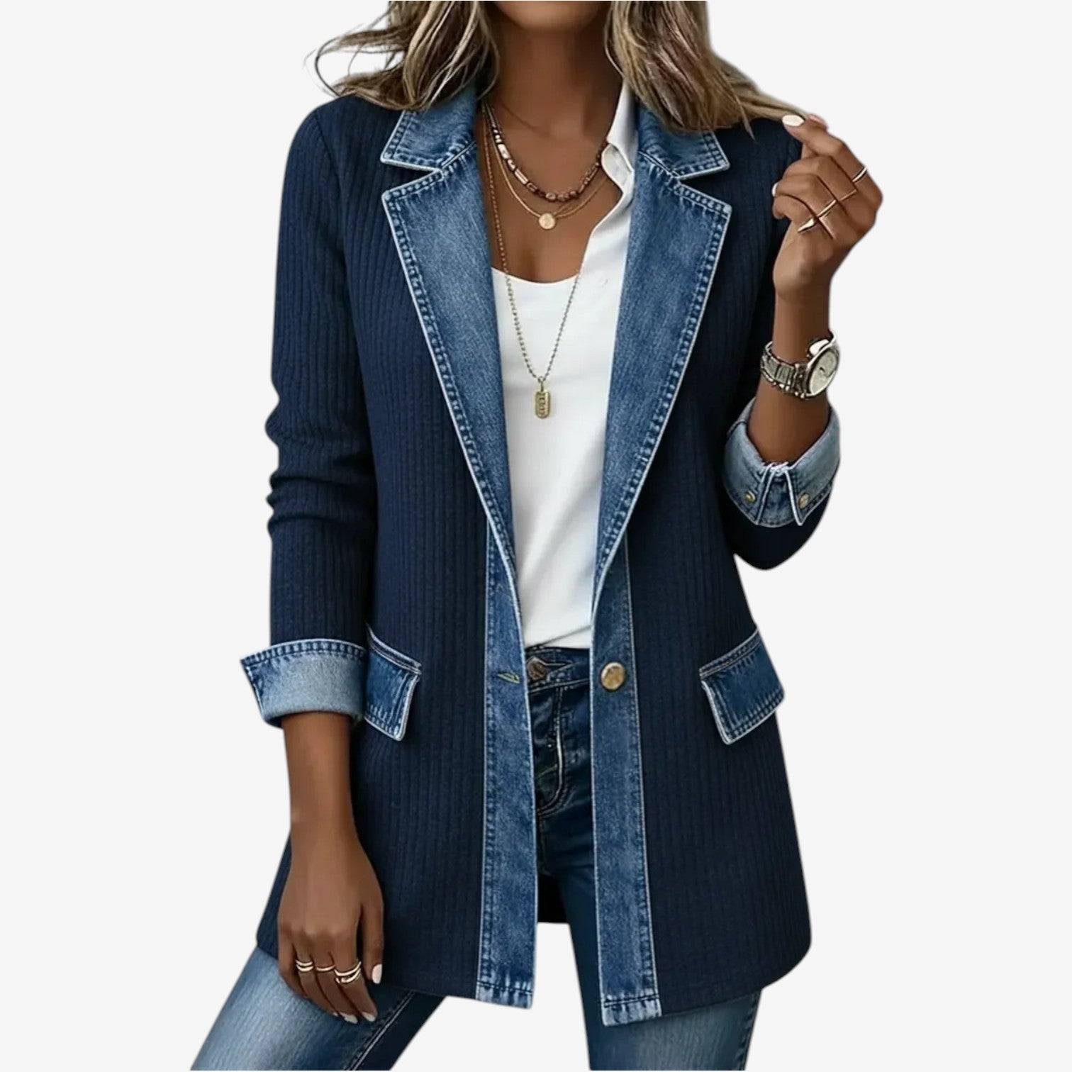 Emilia Blazer I Blandad Denim