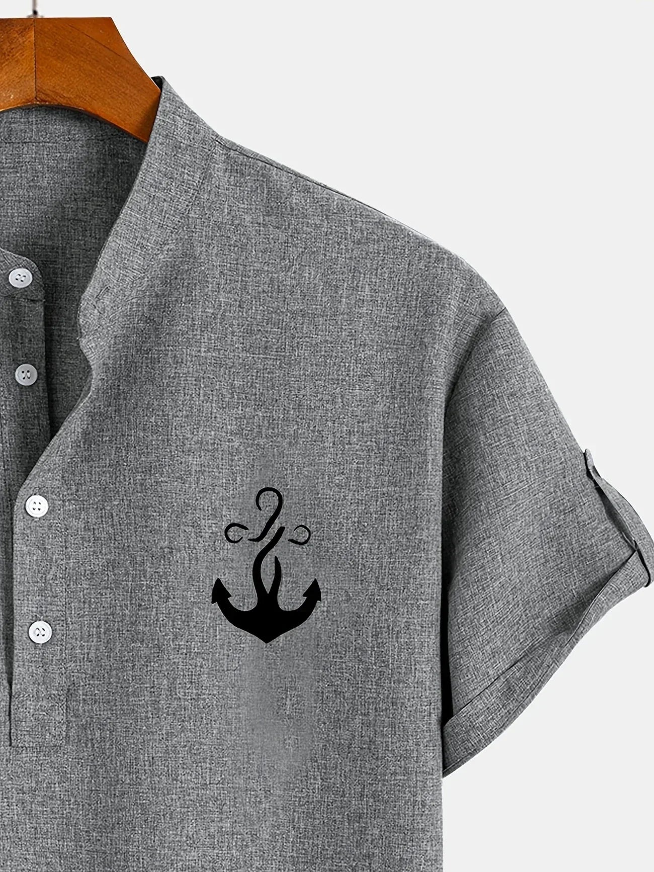 Elliott | Elegant kortärmad skjorta med ståkrage