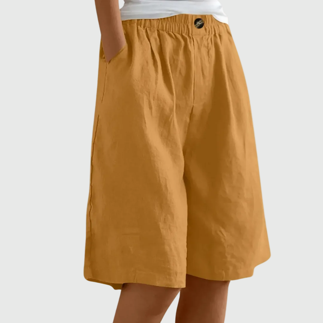 Miley | Eleganta Bomulls- Och Linne-Shorts