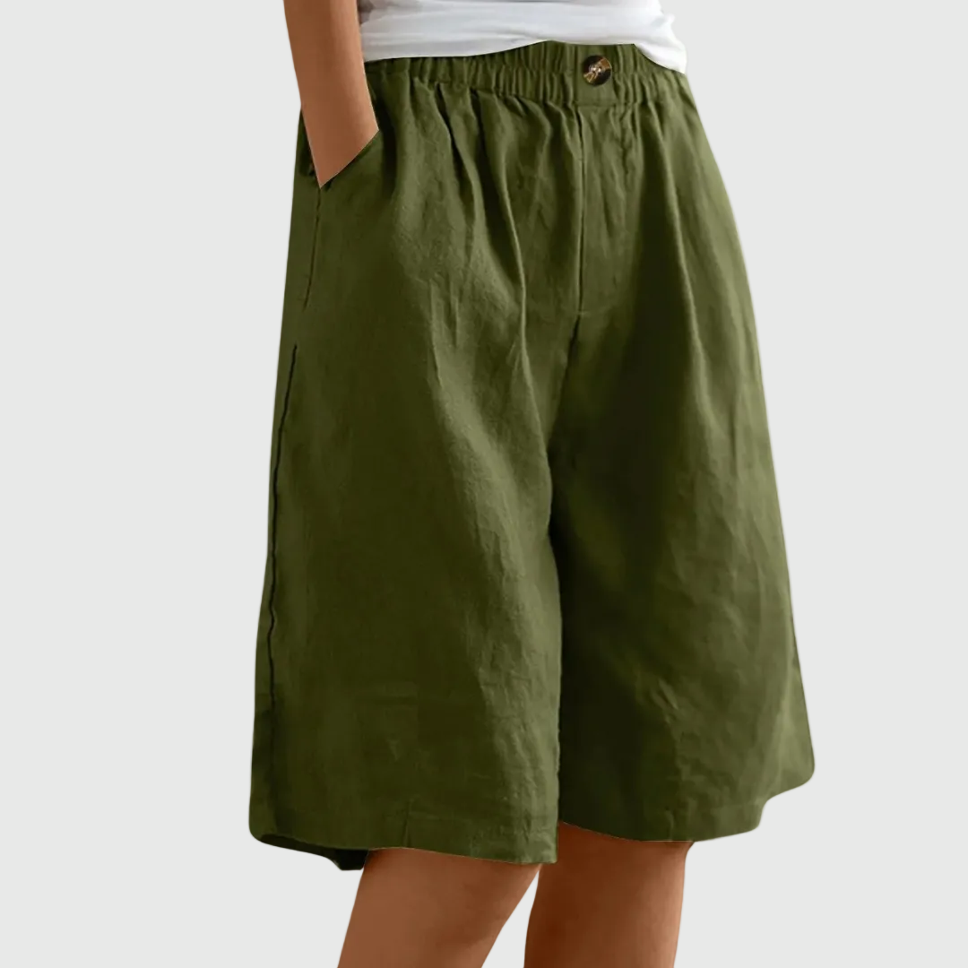 Miley | Eleganta Bomulls- Och Linne-Shorts