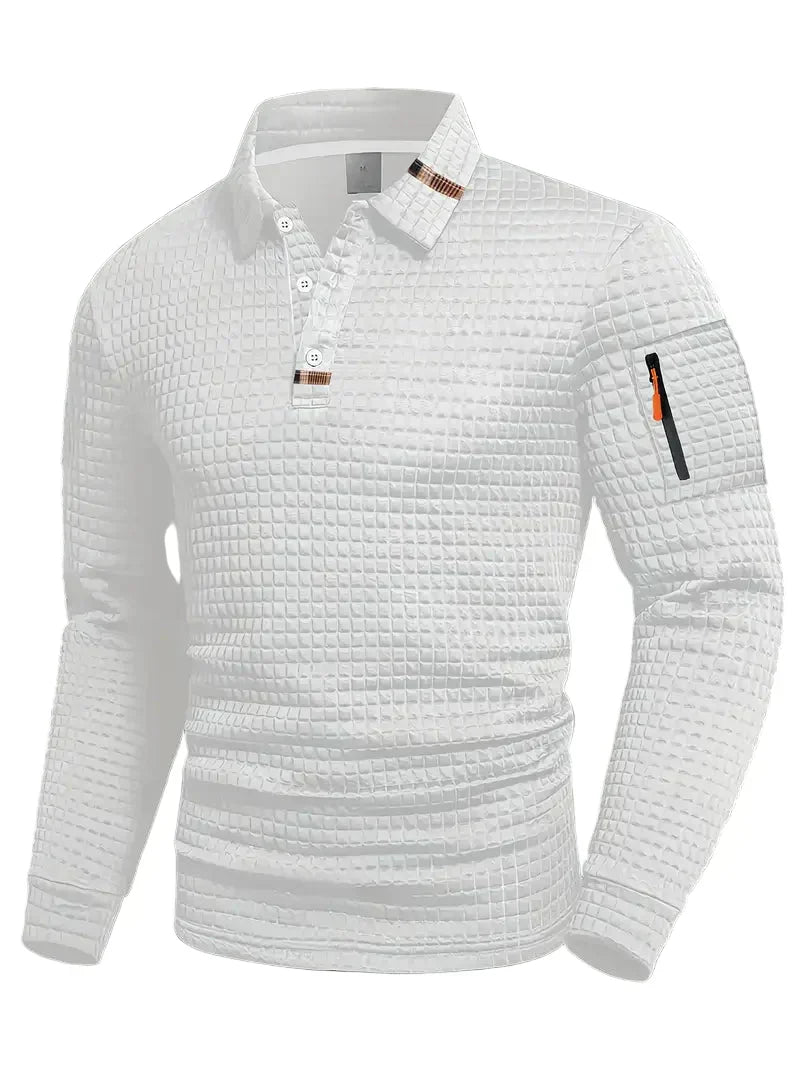 Lux | Strukturerad långärmad polo