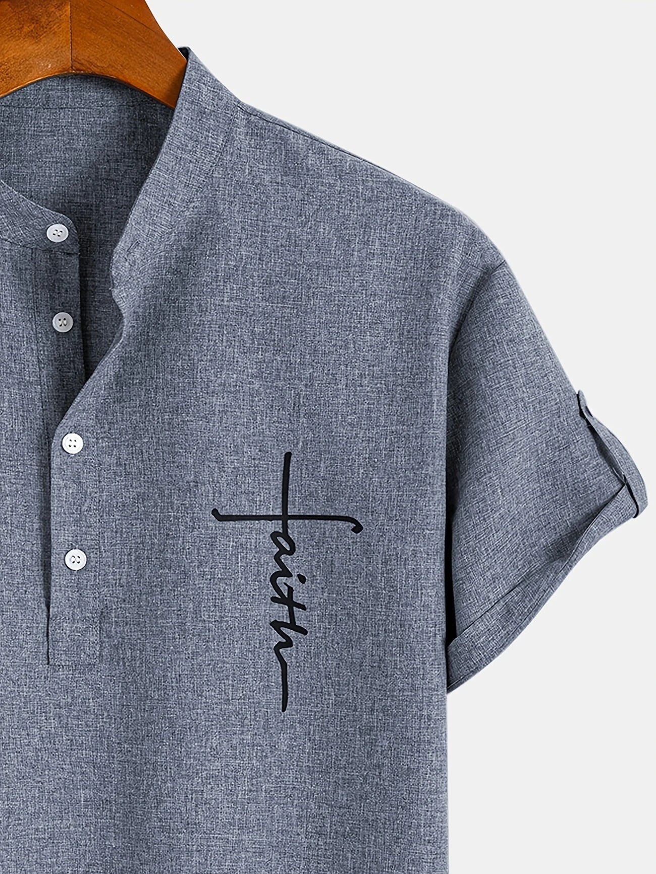 Elliott | Elegant kortärmad skjorta med ståkrage