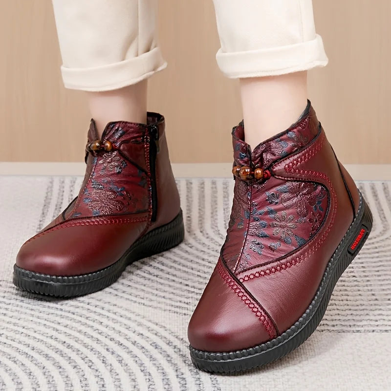 Bianca™ - Vintageblommiga ankelskor