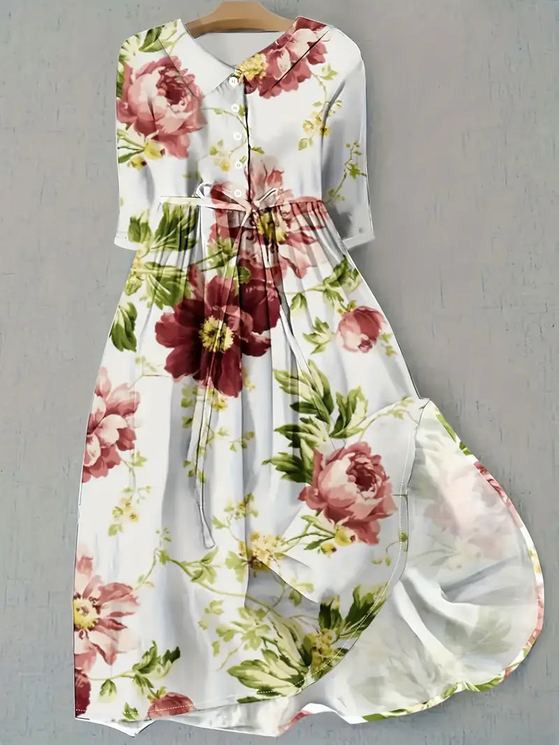 Margot | Elegant statement blommklänning