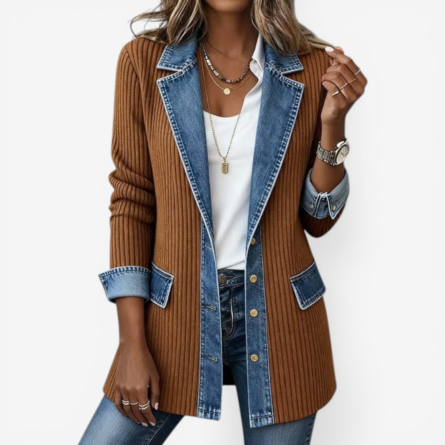 Emilia Blazer I Blandad Denim