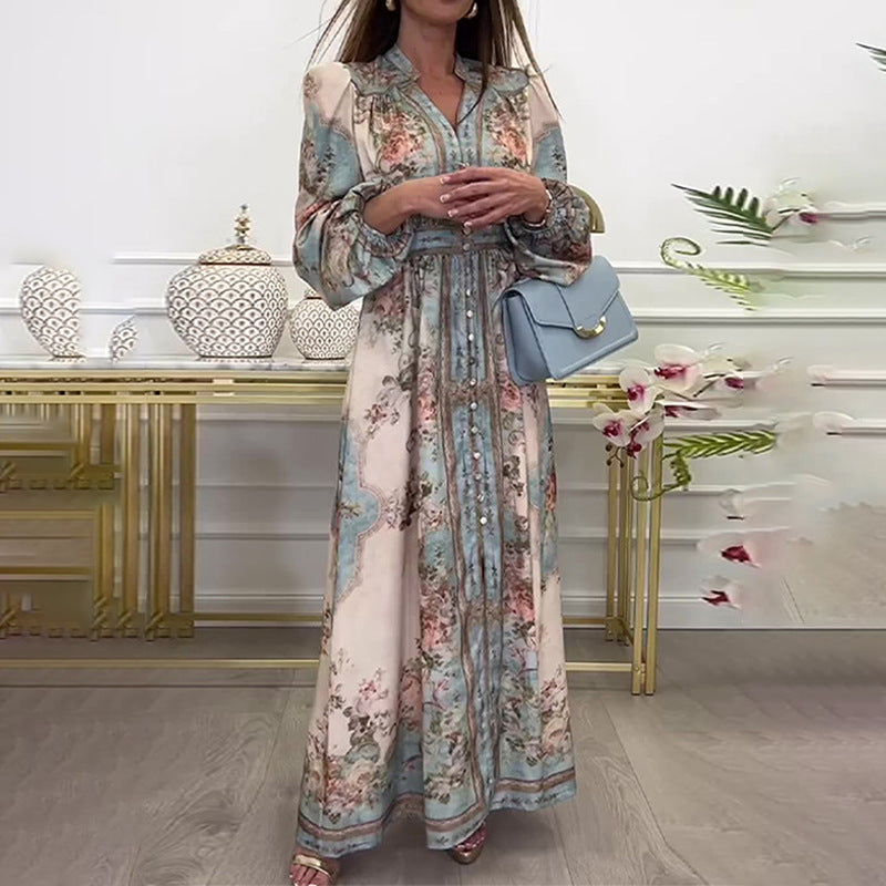 Evelyn Grace | Blommig Maxi Klänning