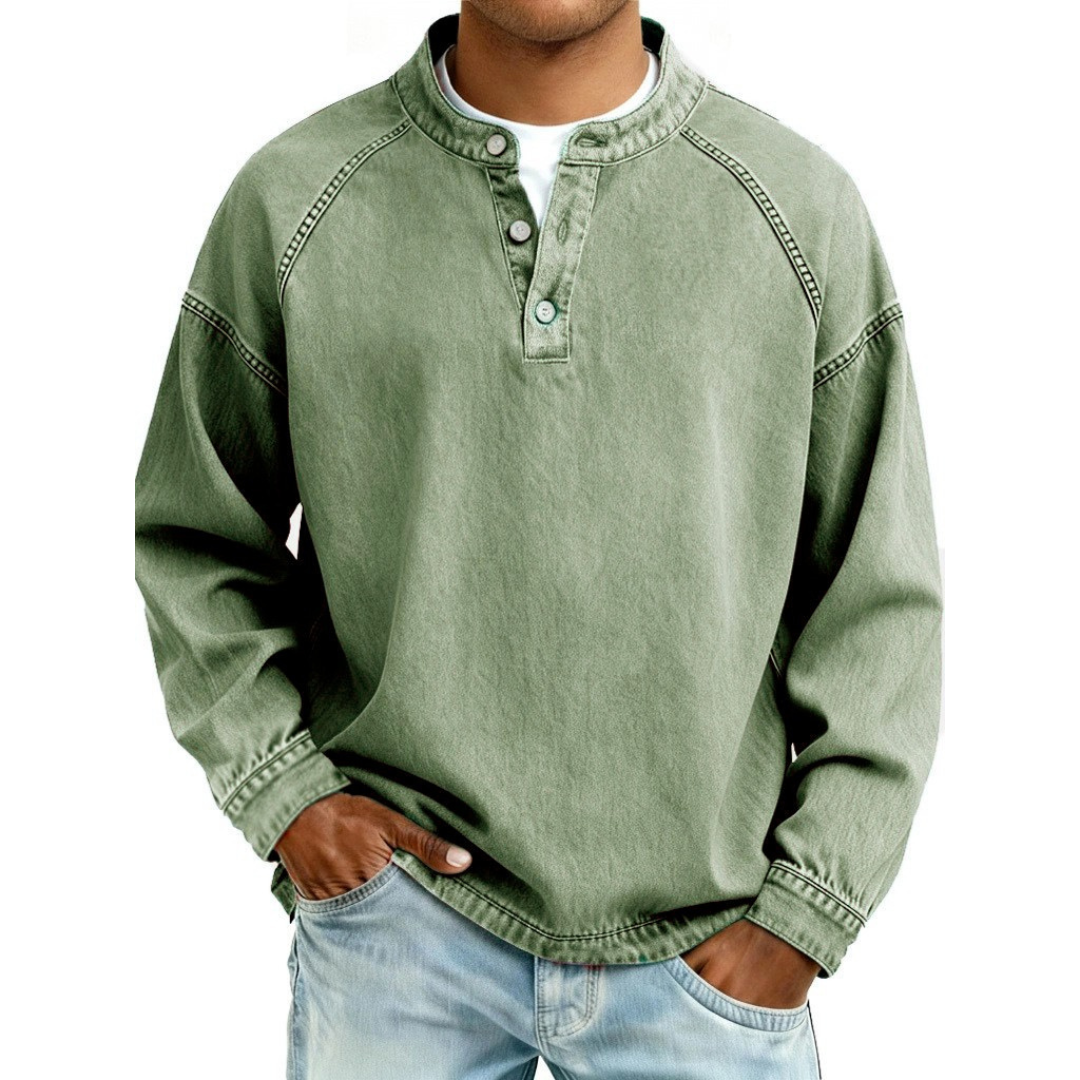Stanley | Vintage Henley-Skjorta