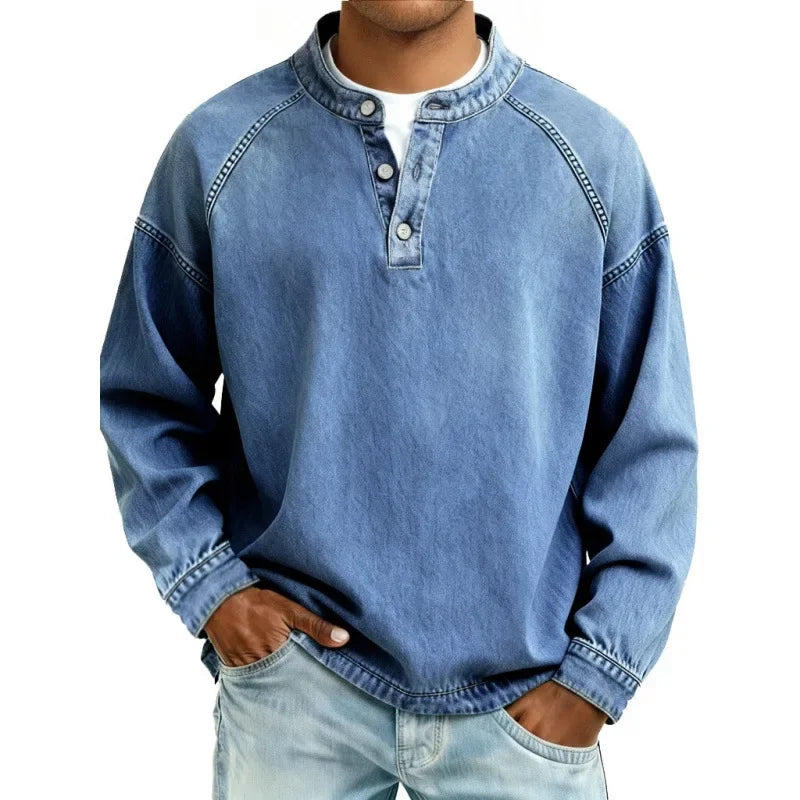 Stanley | Vintage Henley-Skjorta