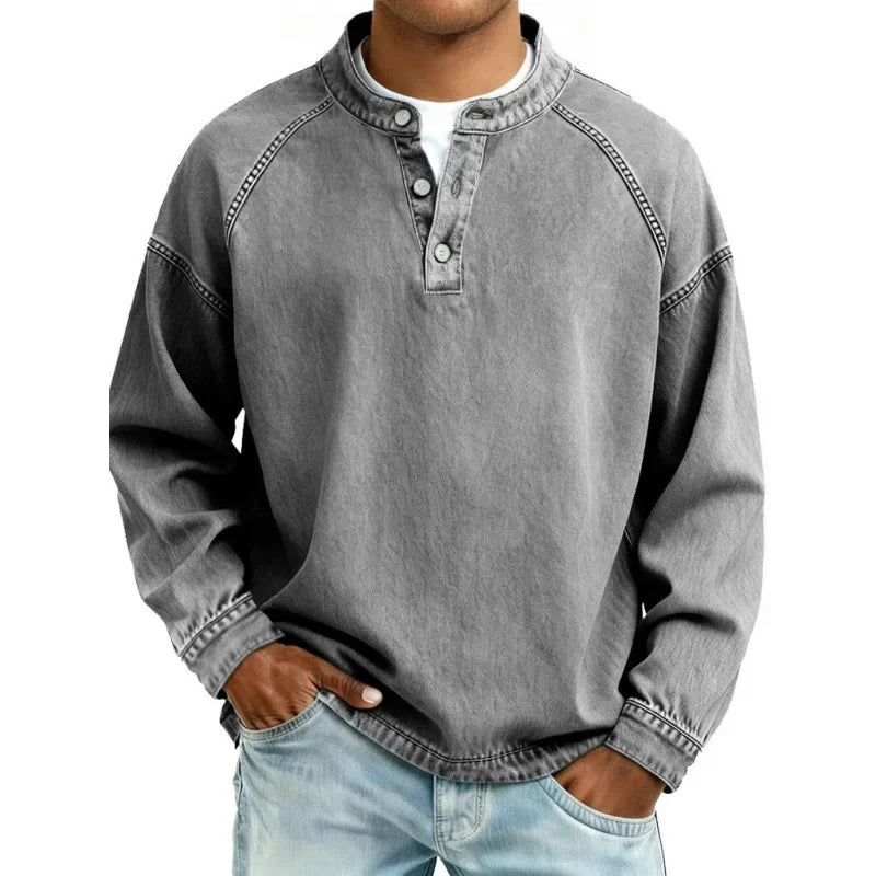 Stanley | Vintage Henley-Skjorta