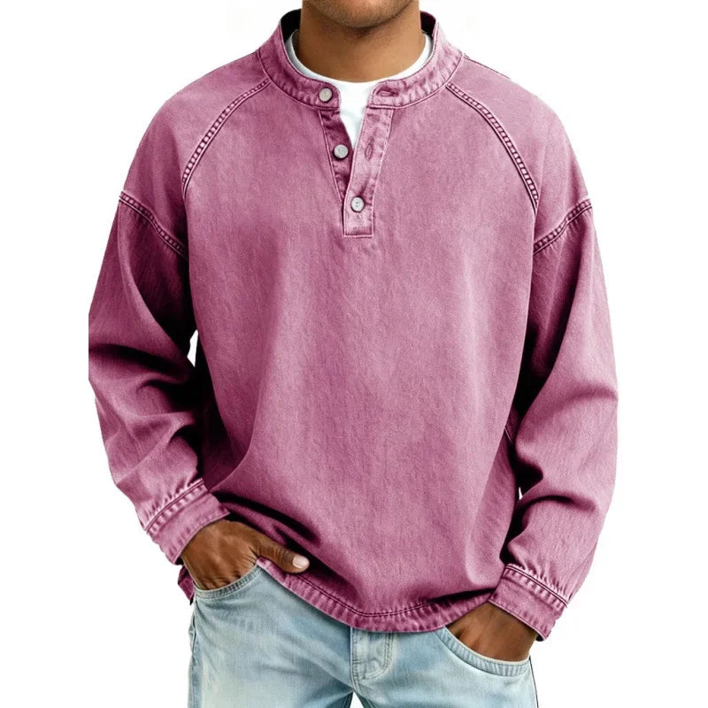 Stanley | Vintage Henley-Skjorta