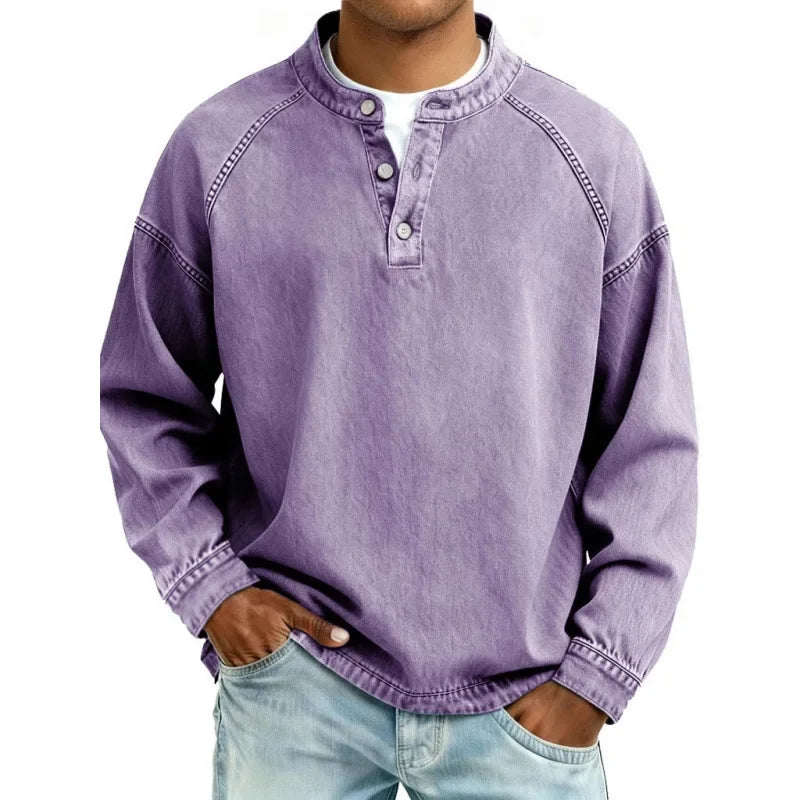 Stanley | Vintage Henley-Skjorta