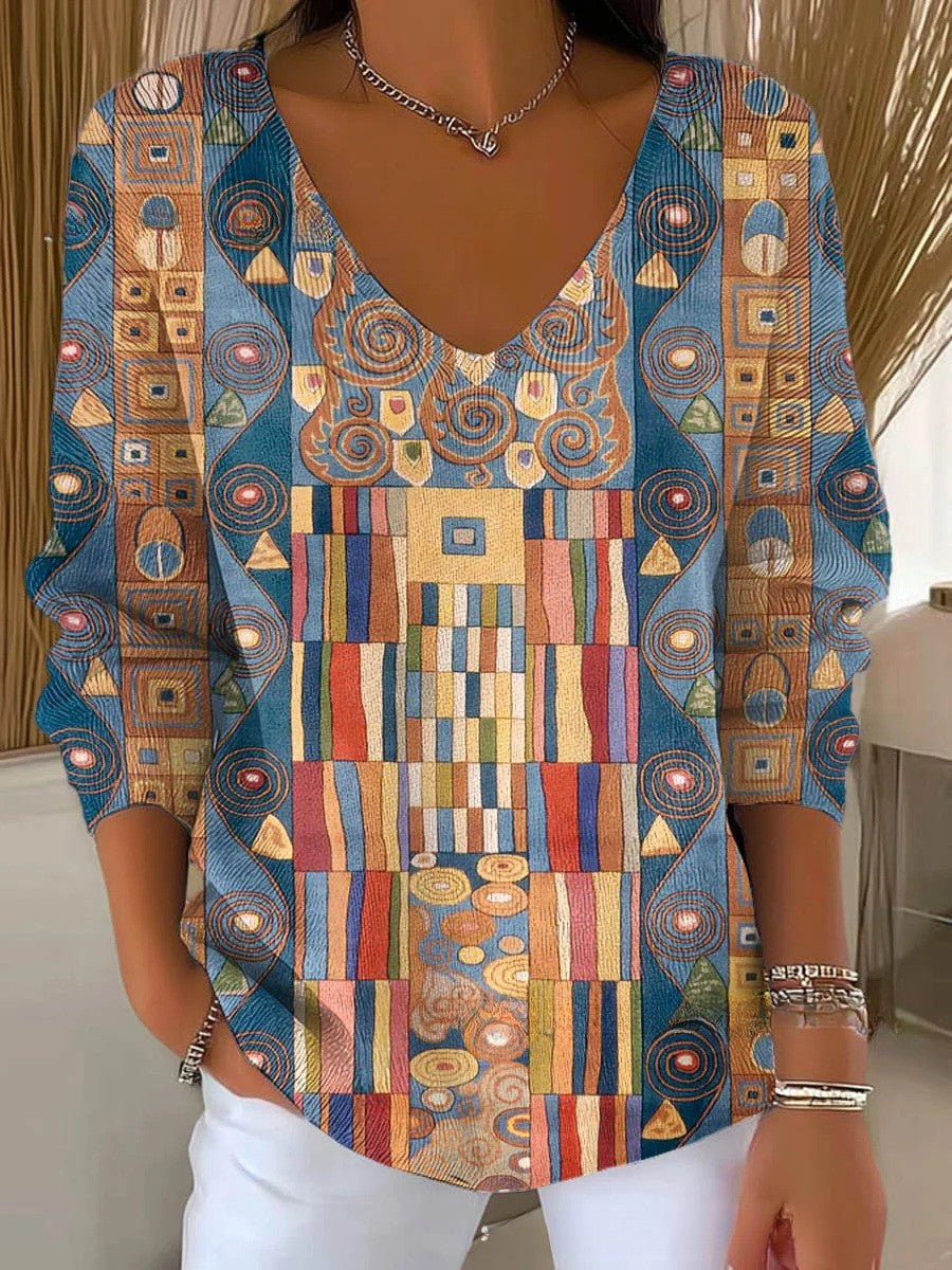 Birgit | Tröja med V-ringning