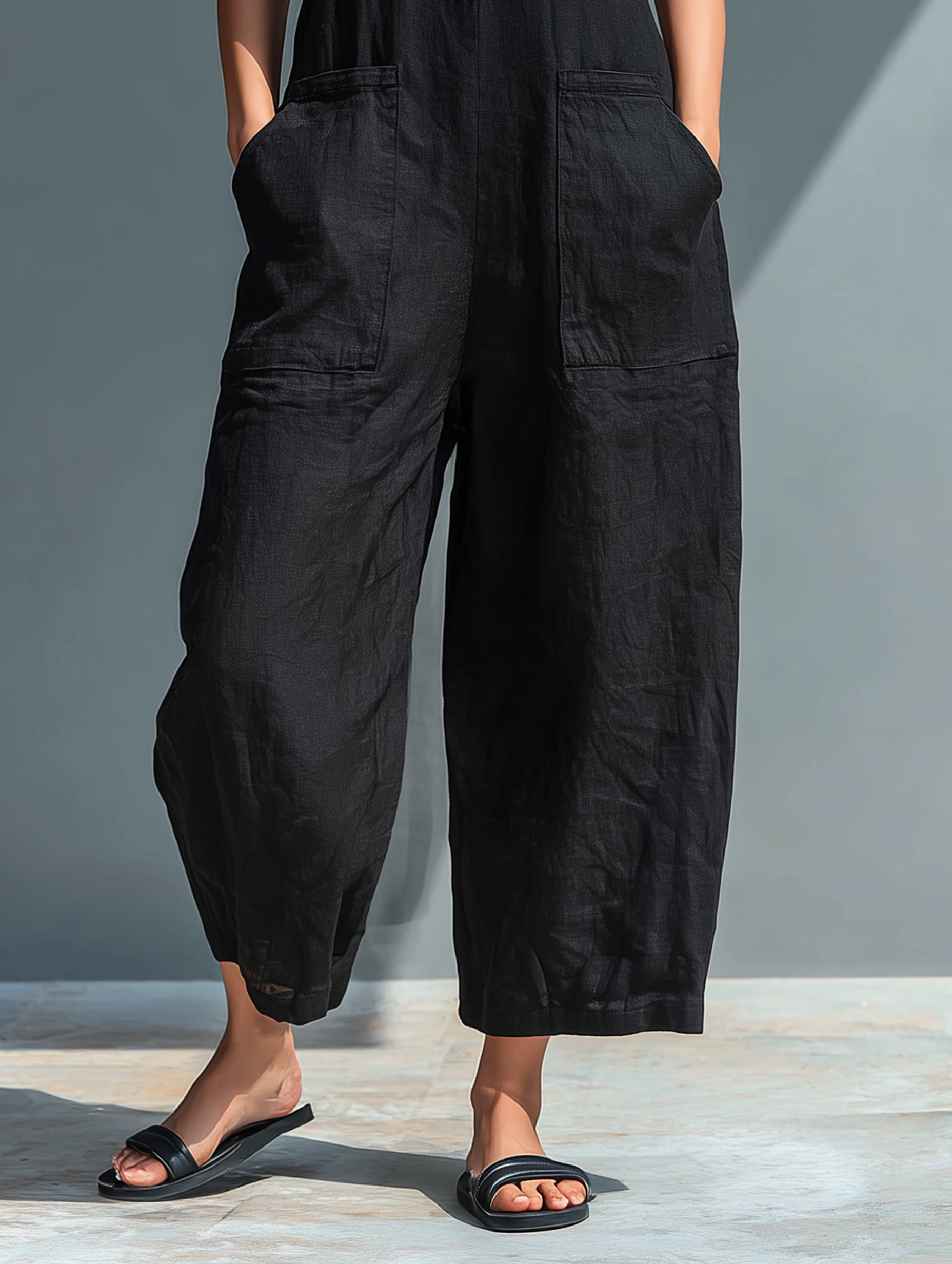 Ärmellose Linneoverall