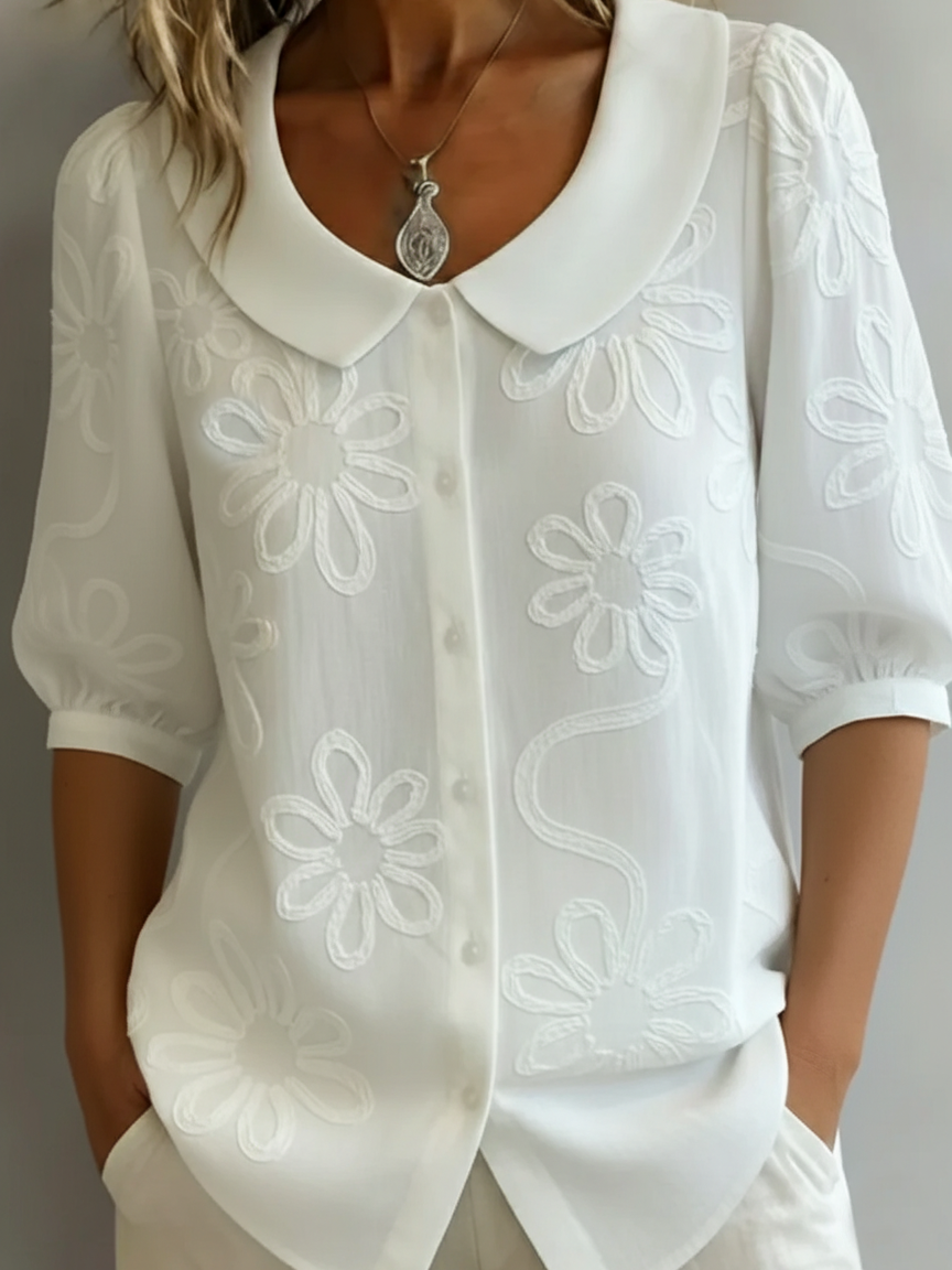Aria — Blouse légère florale élégance naturelle