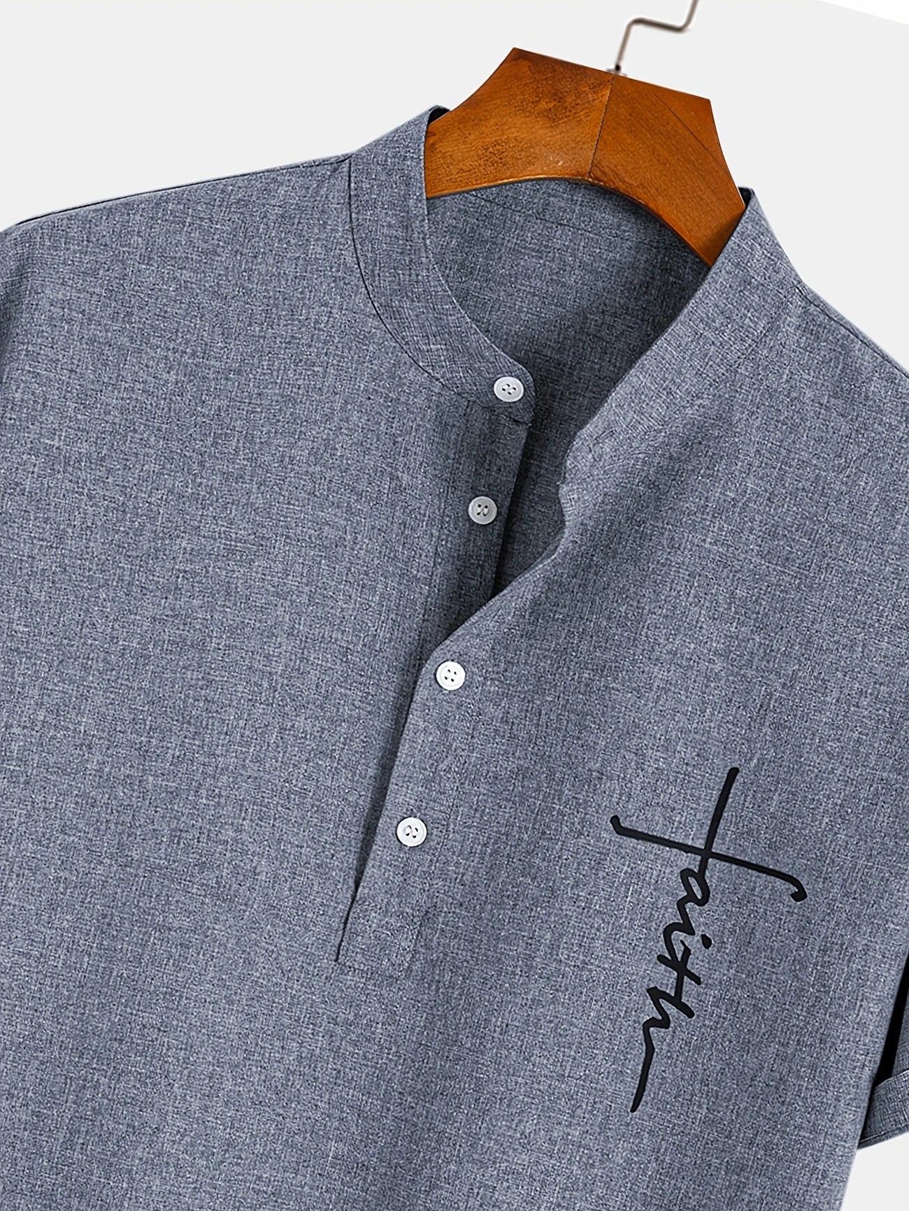 Elliott | Elegant kortärmad skjorta med ståkrage