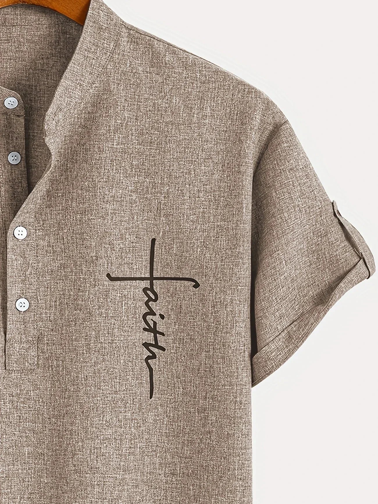 Elliott | Elegant kortärmad skjorta med ståkrage