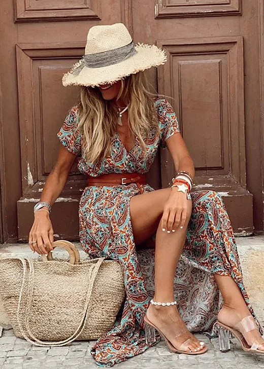 Sybella - Lätt Boho-Maxiklänning