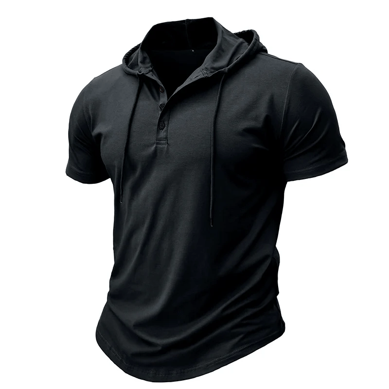 André Ferran Tyler Hoodie Med Henley-Knäppning