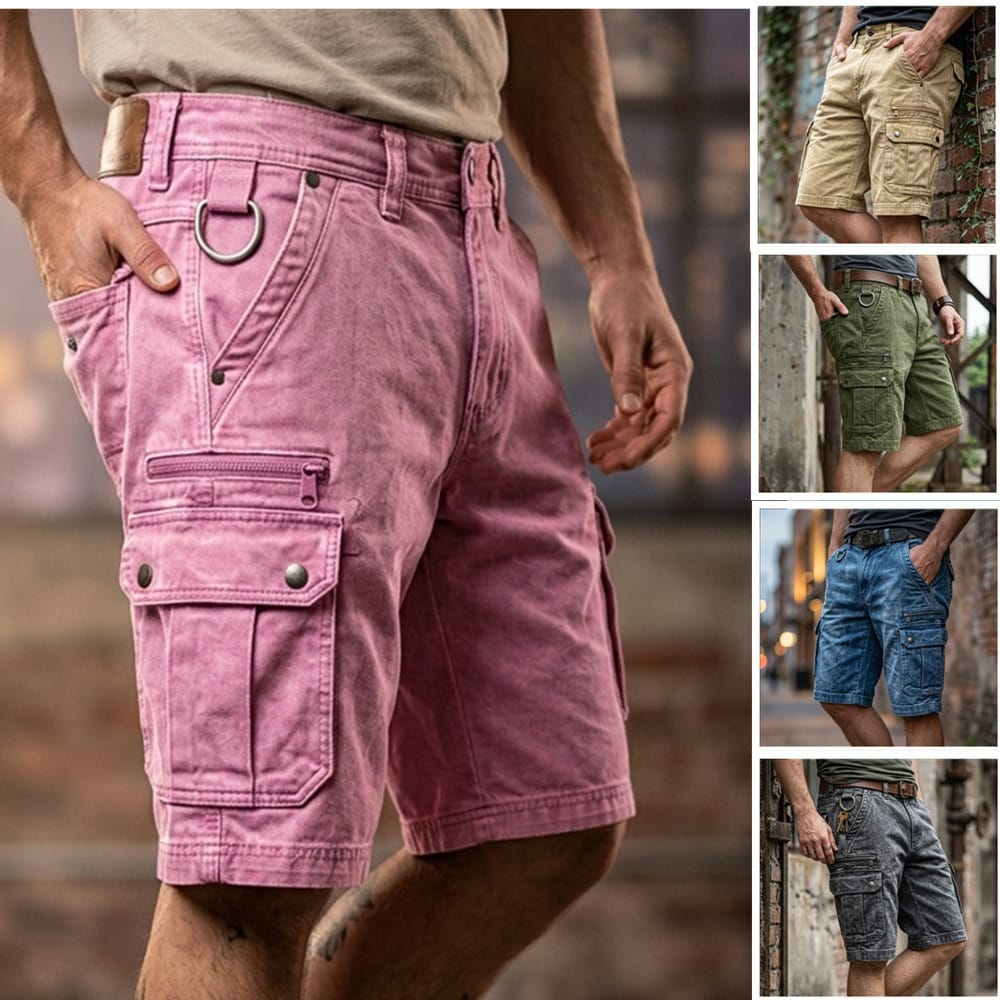Pieter | Funktionella Denim Cargoshorts