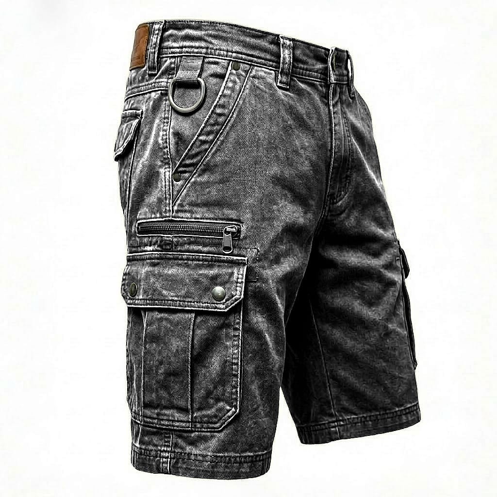 Pieter | Funktionella Denim Cargoshorts