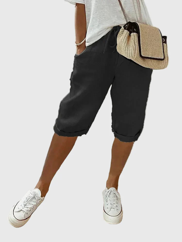 Grace | Lätta Bomulls- Och Linne-Shorts