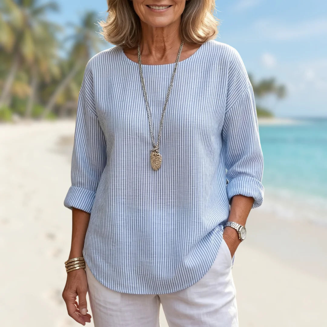 Rhea | Classic Striped Blouse